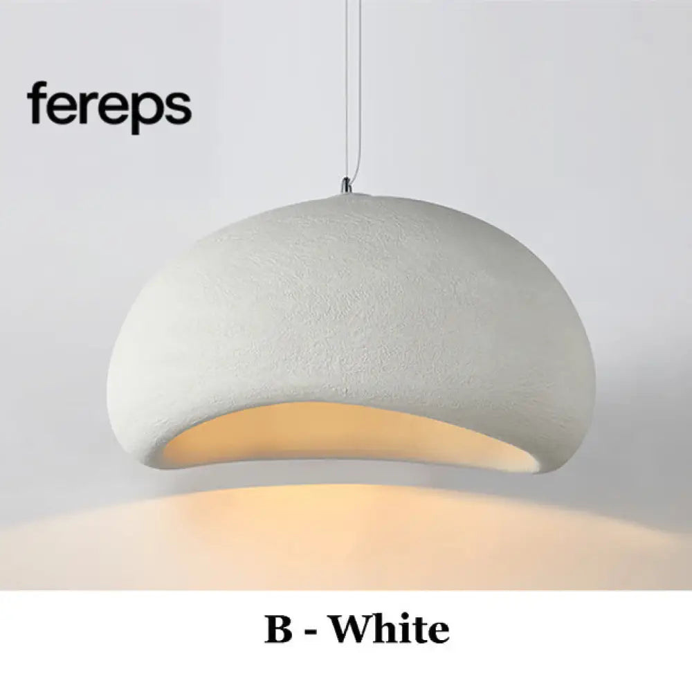 Modern Nordic Wabi-Sabi LED Pendant Light – Adjustable Kitchen Pendant Lighting for Dining Room and Living Room B-White