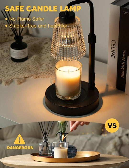 Lumora Adjustable Height Dimmable Candle Warmer Lamp With 50W Halogen Bulb