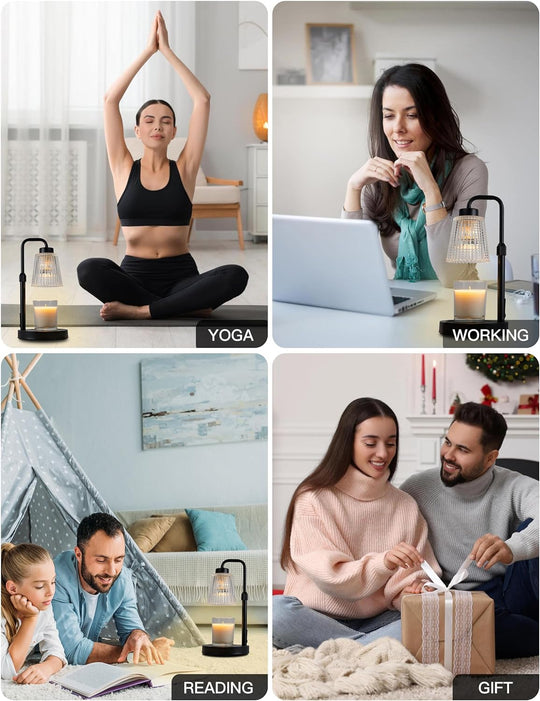 Lumora Adjustable Height Dimmable Candle Warmer Lamp With 50W Halogen Bulb