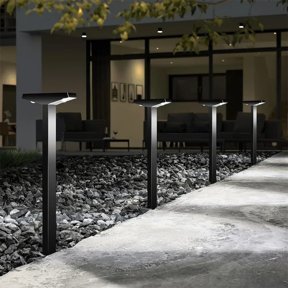 AuroraPath Solar T-Shaped Waterproof LED Garden Path Lights Cool Or Warm White