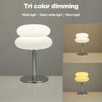 Tri-Color Dimming Table Lamp with 9 Brightness Levels – Creamy Bedside and Desk Lamp