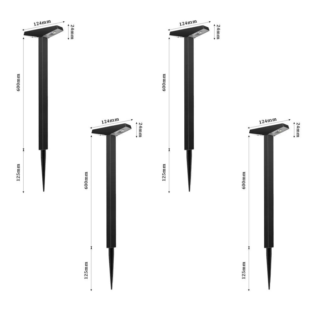 AuroraPath Solar T-Shaped Waterproof LED Garden Path Lights Cool Or Warm White