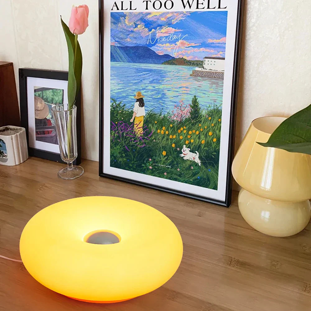 USB Table Lamp with Touch Control and RGB Color Changing – Dimmable Bedside or Desk Lamp for Bedroom and Living Room