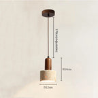 Wabi Sabi Pendant Lamp – Yellow Marble Lighting - Durable Travertine Material