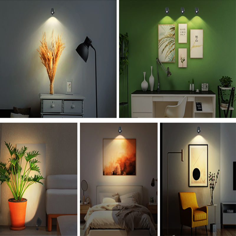 Rechargeable 360° Rotatable Magnetic LED Wall Light – Adjustable Wireless Night Lamp