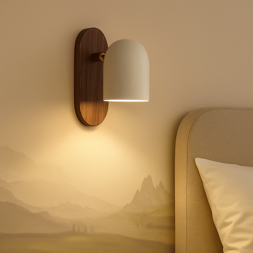 Kawayu Handcrafted Walnut Wall Lamp By EarthTone Studio With Minimalist Design