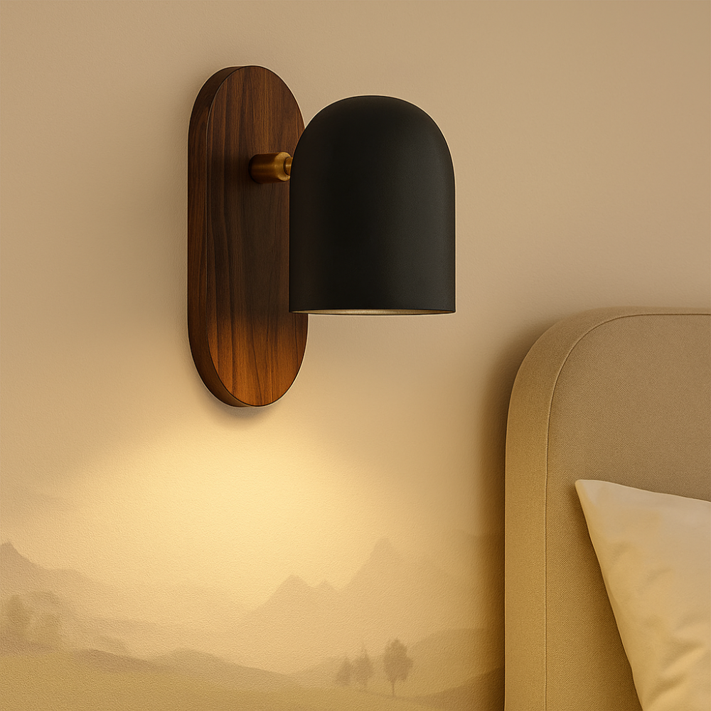 Kawayu Handcrafted Walnut Wall Lamp By EarthTone Studio With Minimalist Design