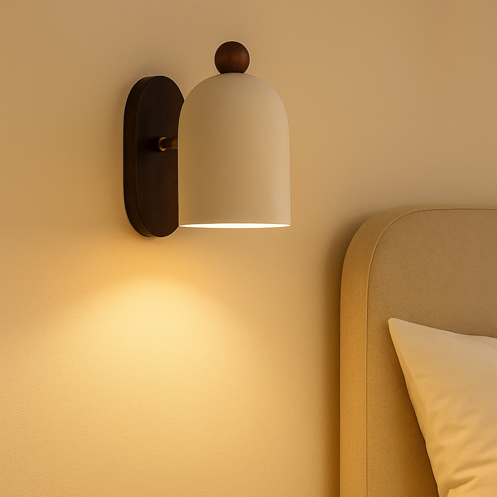 Kawayu Handcrafted Walnut Wall Lamp By EarthTone Studio With Minimalist Design