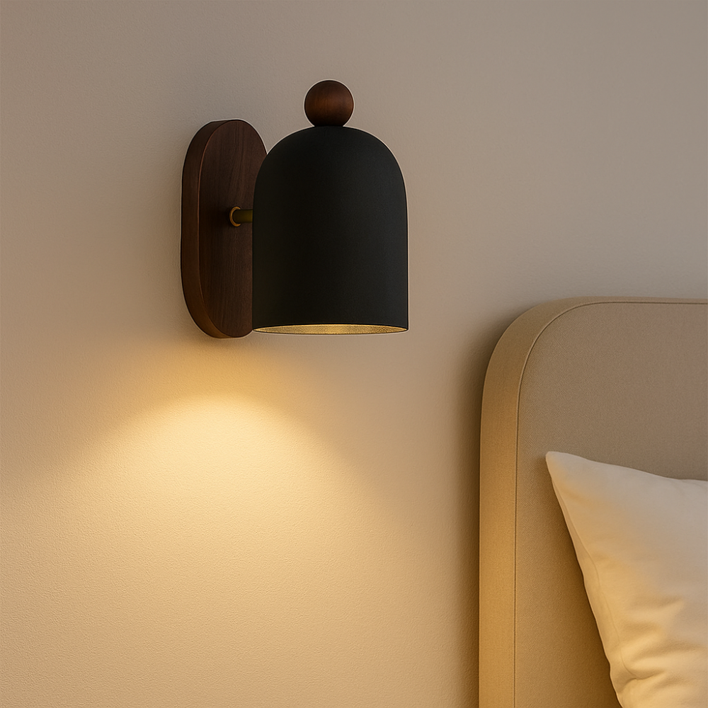 Kawayu Handcrafted Walnut Wall Lamp By EarthTone Studio With Minimalist Design