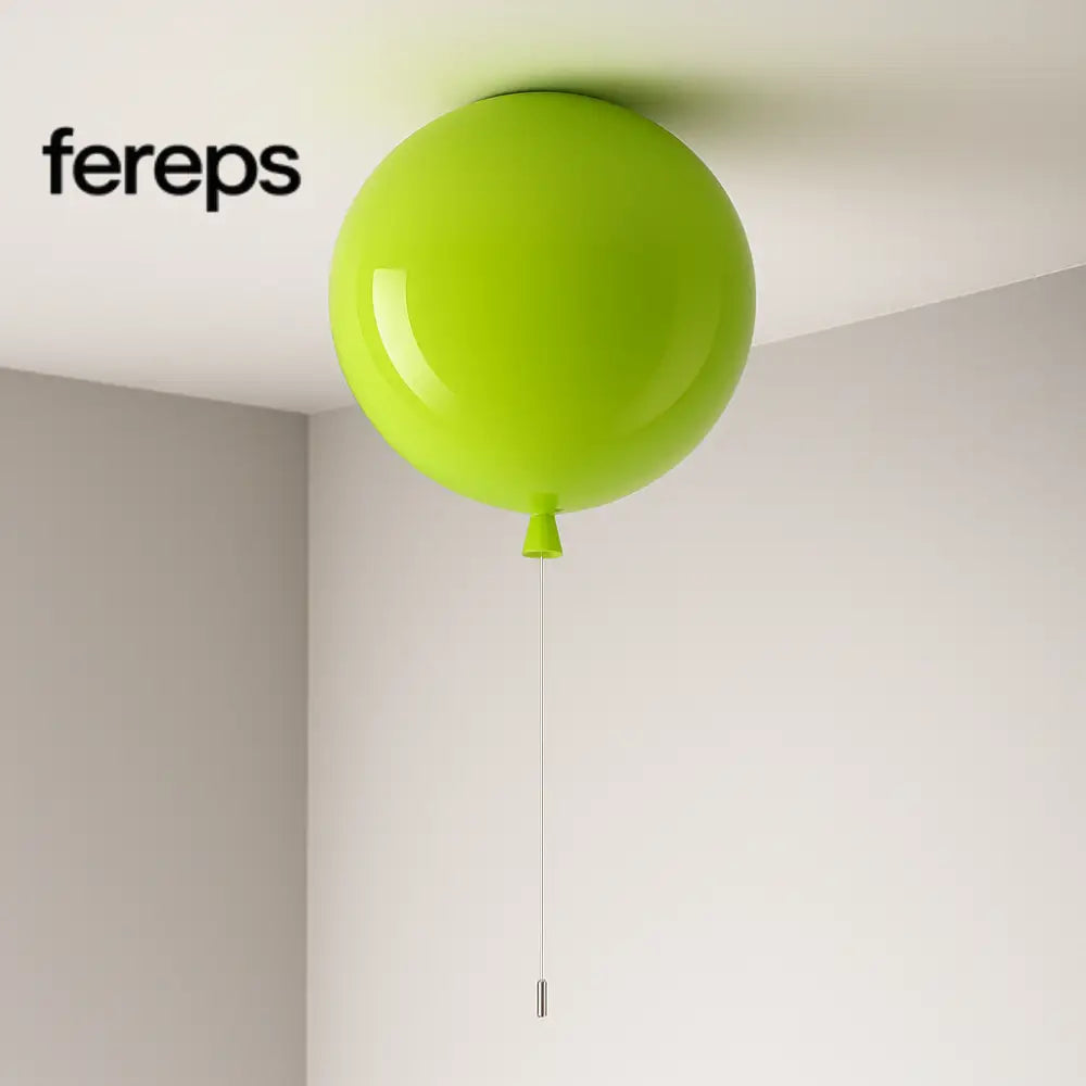 Balloon-shaped ceiling light - modern light for stylish rooms Green / 20cm
