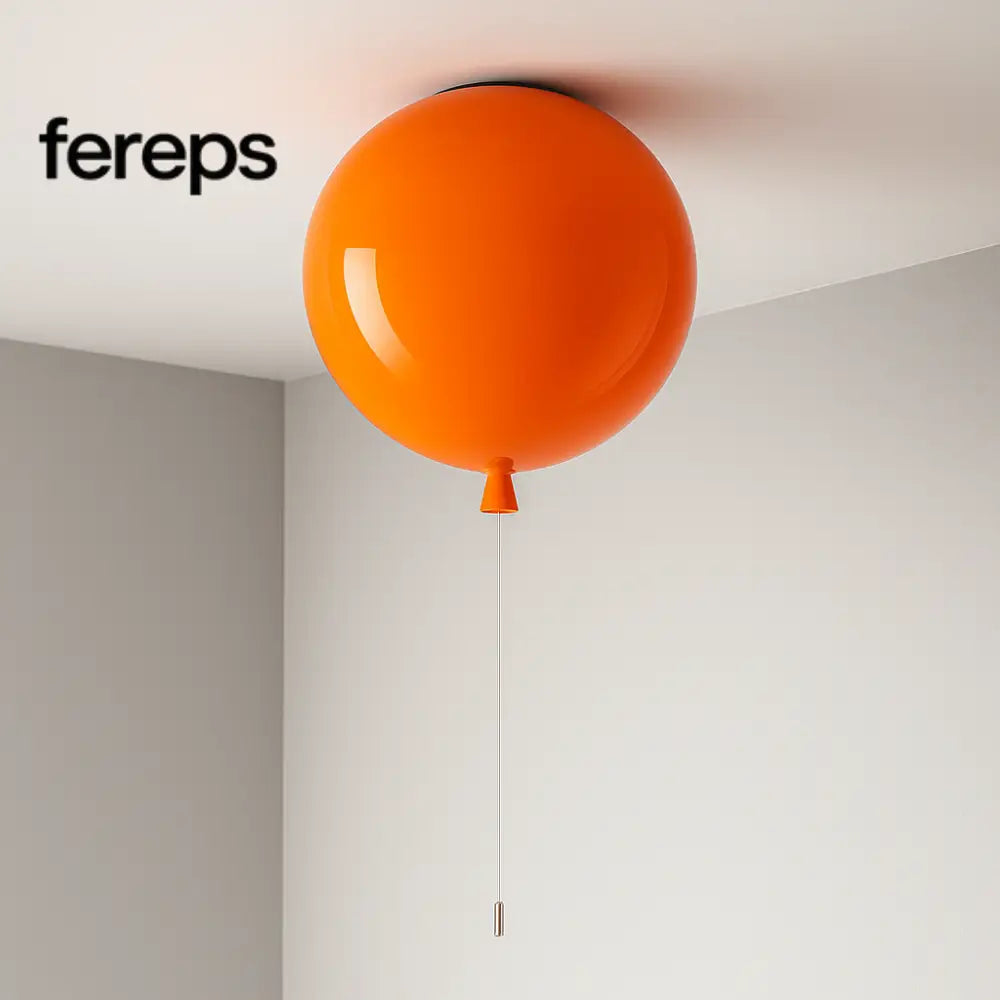 Balloon-shaped ceiling light - modern light for stylish rooms Orange / 20cm