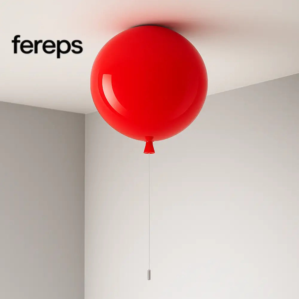 Balloon-shaped ceiling light - modern light for stylish rooms Red / 20cm