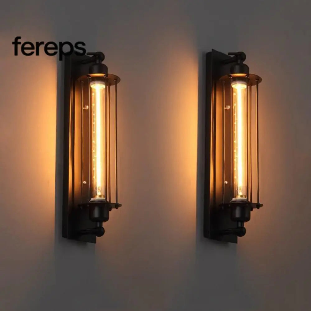 EternaGlow – Vintage Wall LED Lamp Black