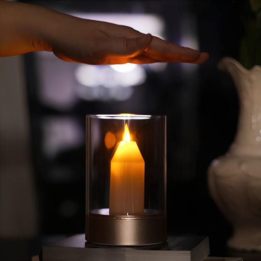 Luminae Rechargeable Candle Lamp With Flameless Warm Flicker And Gesture Controls