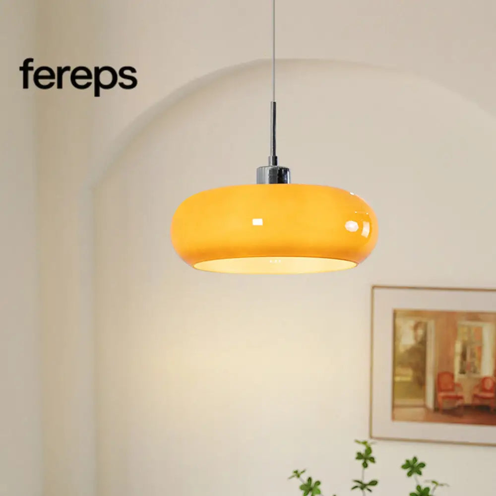 LumaLoaf – Modern Glass Pendant Light Orange Pendant Lights