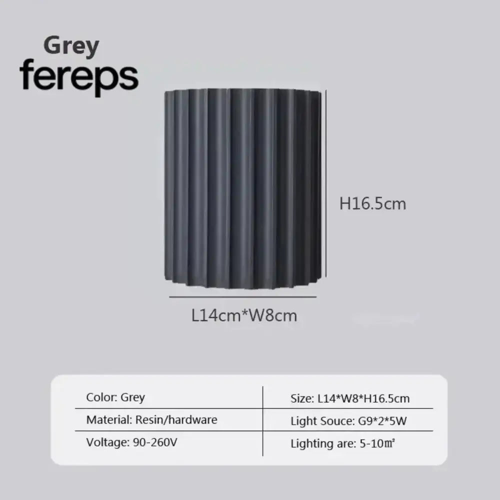 Minimalist wall light - modern design with a touch of color Gray