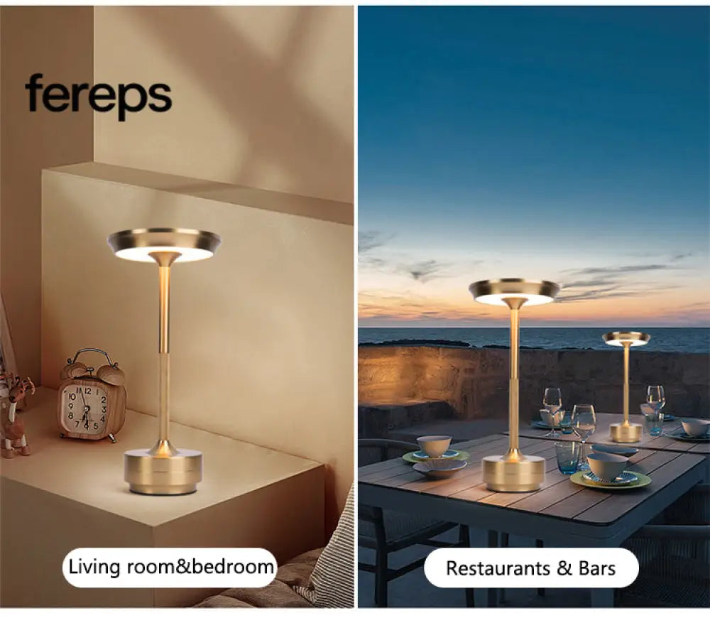 Modern Cordless Table Lamp - Rechargeable With LED Touch Sensor