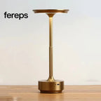 Modern Cordless Table Lamp - Rechargeable With LED Touch Sensor Gold