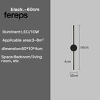 Modern I-Shaped LED Wall Light – Adjustable Three-Tone Wall Lamp for Bedroom and Living Room Black Aviation Aluminum