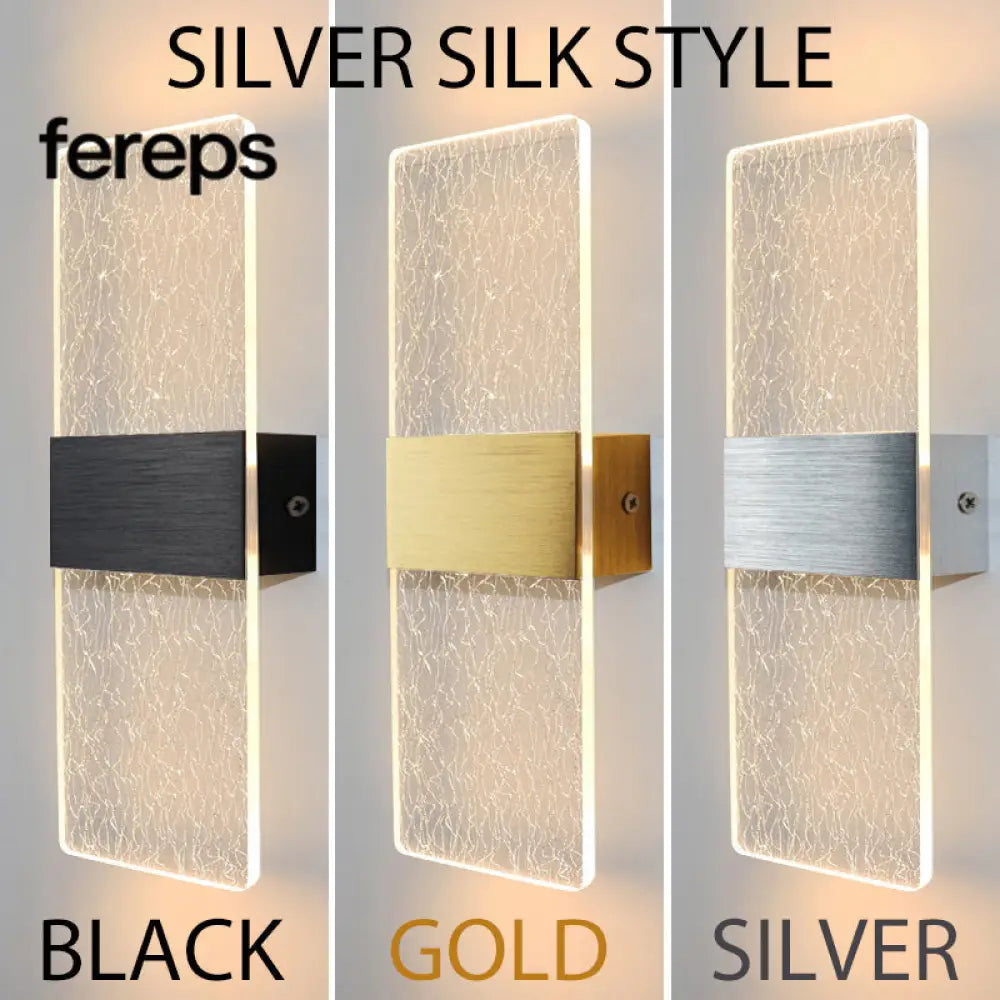 Modern LED Acrylic Wall Lamp – Nordic Wall Sconce Lighting for Home Décor Stylish Energy-Efficient Wall Lights Silver