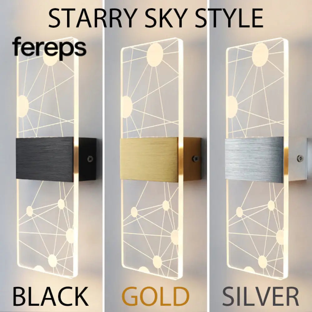Modern LED Acrylic Wall Lamp – Nordic Wall Sconce Lighting for Home Décor Stylish Energy-Efficient Wall Lights Starry