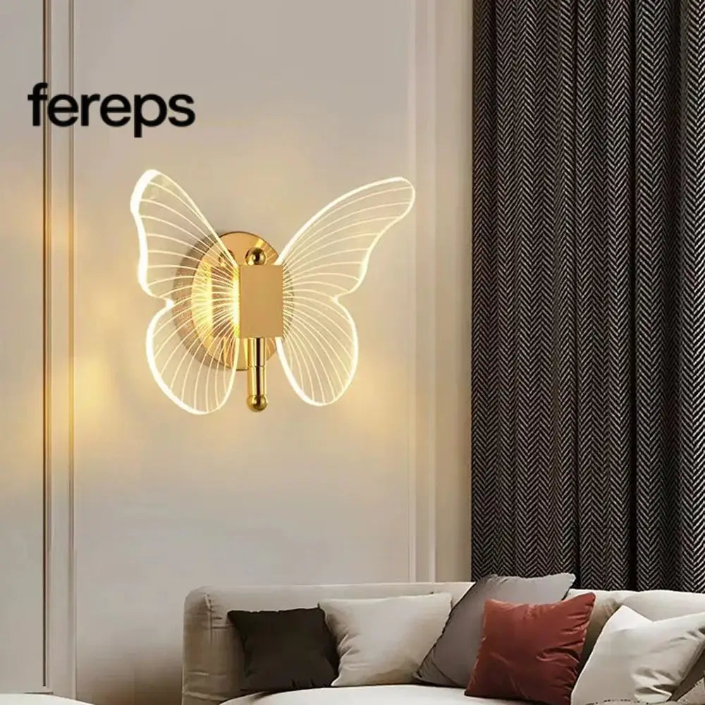 Modern LED Butterfly Wall Lamp – Creative Acrylic Wall Sconces for Indoor Home Decoration