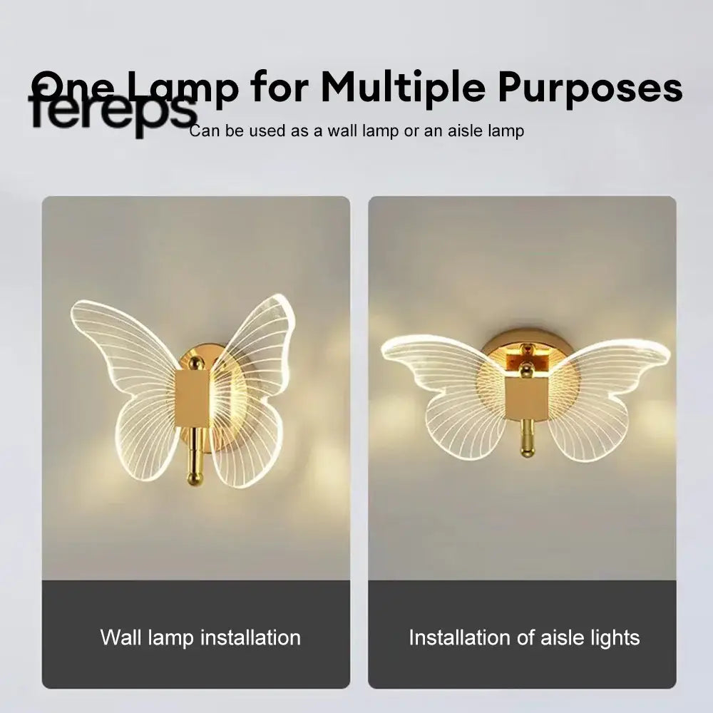Modern LED Butterfly Wall Lamp – Creative Acrylic Wall Sconces for Indoor Home Decoration