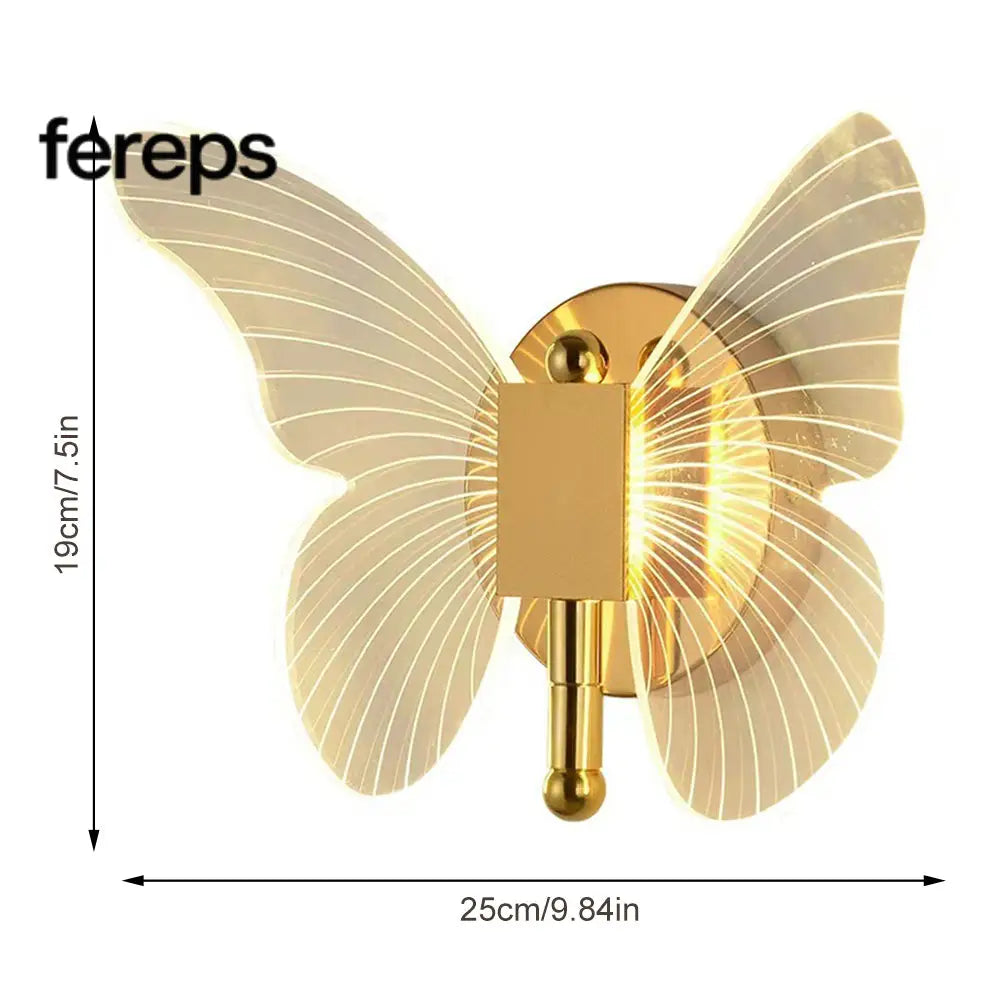 Modern LED Butterfly Wall Lamp – Creative Acrylic Wall Sconces for Indoor Home Decoration