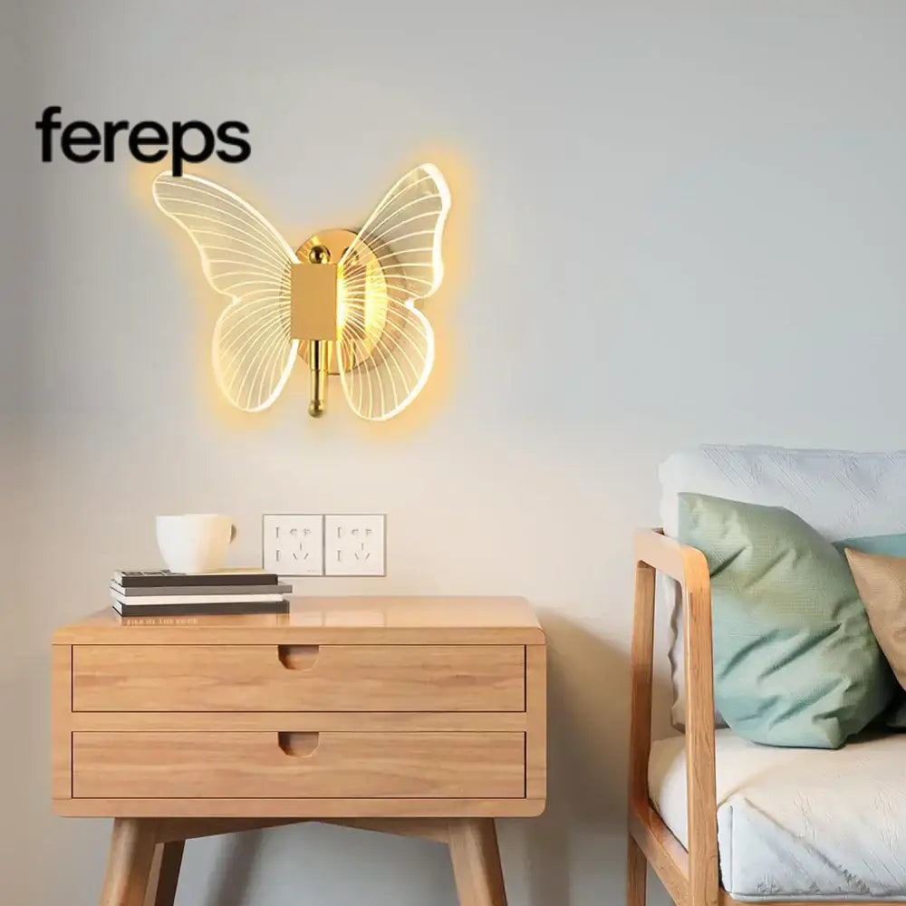Modern LED Butterfly Wall Lamp – Creative Acrylic Wall Sconces for Indoor Home Decoration