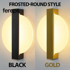 Modern LED Wall Lamp with Gold Foil Finish – Acrylic Wall Sconce for Indoor Bedroom and Living Room Lighting
