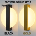 Modern LED Wall Lamp with Gold Foil Finish – Acrylic Wall Sconce for Indoor Bedroom and Living Room Lighting Round