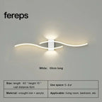 Modern LED Wall Lamp with Remote Control – Double Curve Design in Black and Gold for Stylish Indoor Wall Lighting