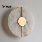 Modern Marble Wall Lamp Sconce with LED – Elegant Gold Copper Finish for Living Room and Bedroom
