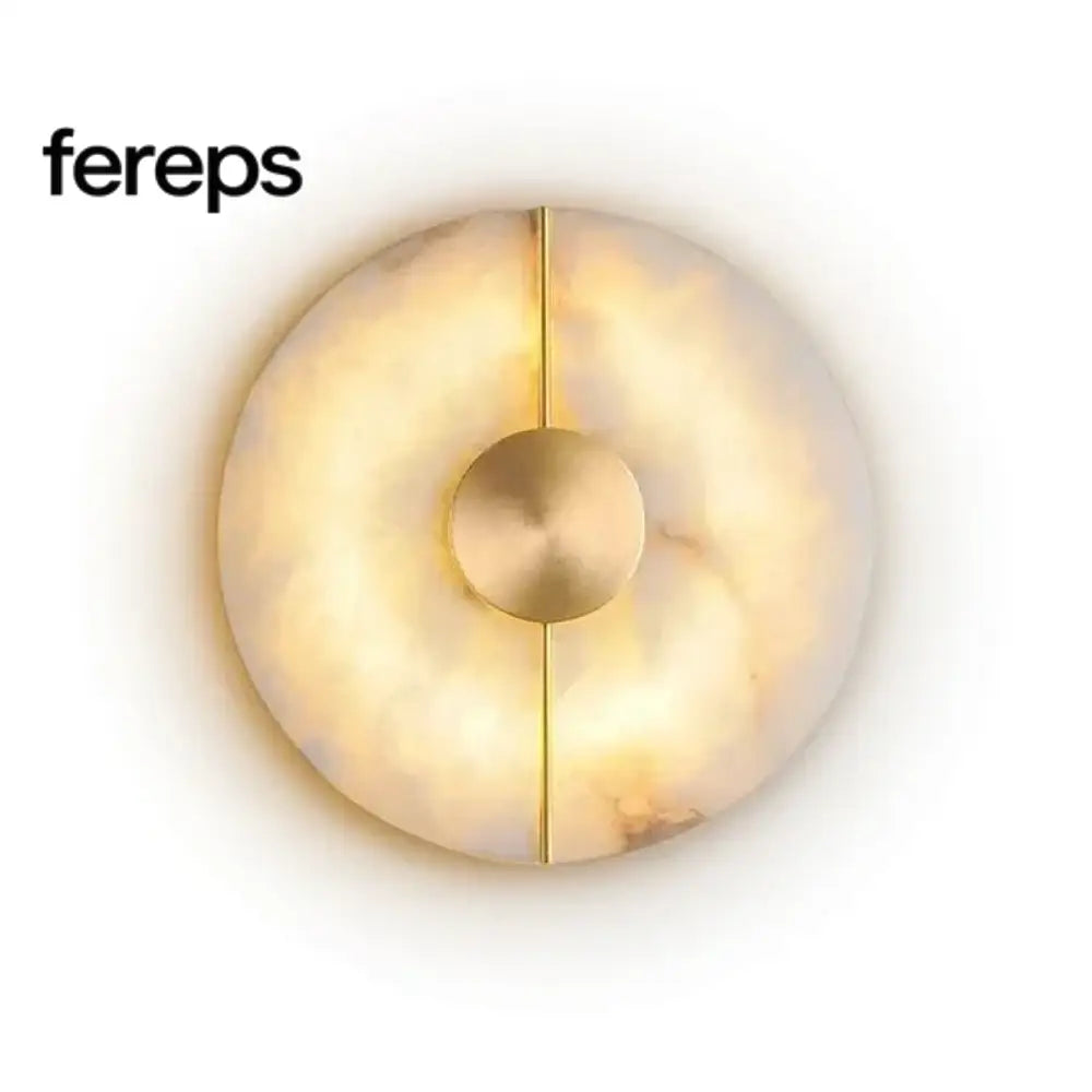 Modern Marble Wall Lamp Sconce with LED – Elegant Gold Copper Finish for Living Room and Bedroom