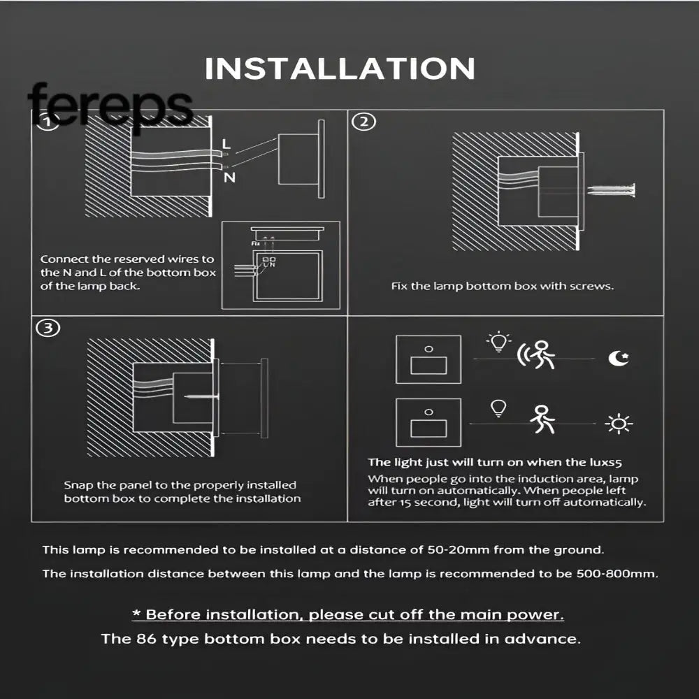 Modern motion sensor staircase light - Stylish & safe home lighting