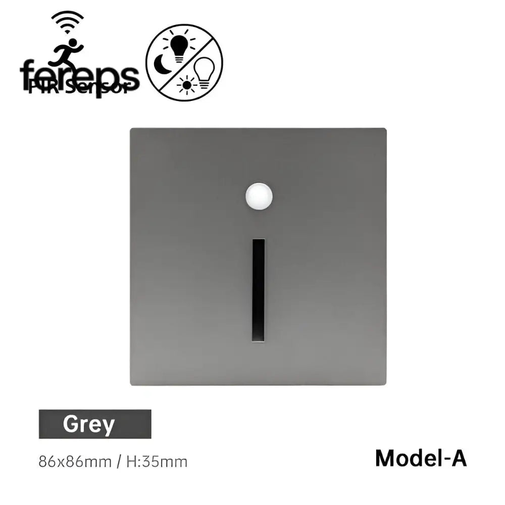 Modern motion sensor staircase light - Stylish & safe home lighting Silver with sensor A