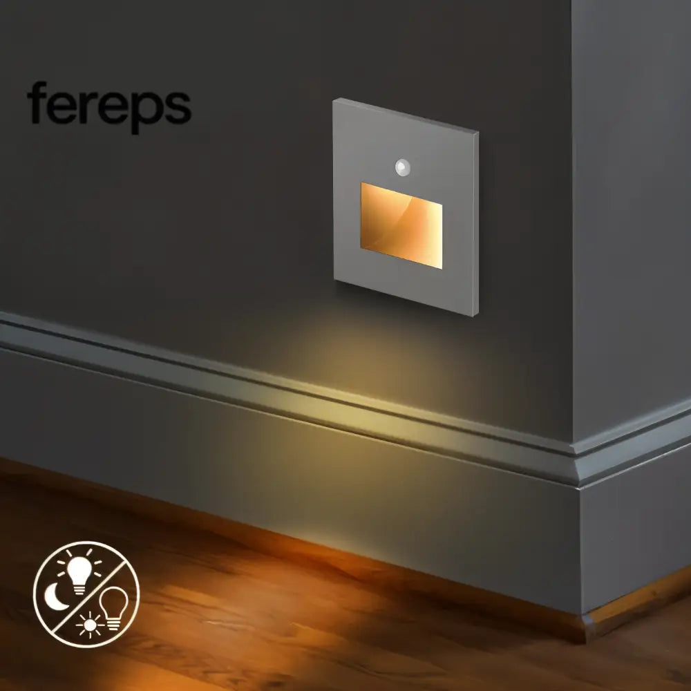 Modern motion sensor staircase light - Stylish & safe home lighting Silver with sensor B