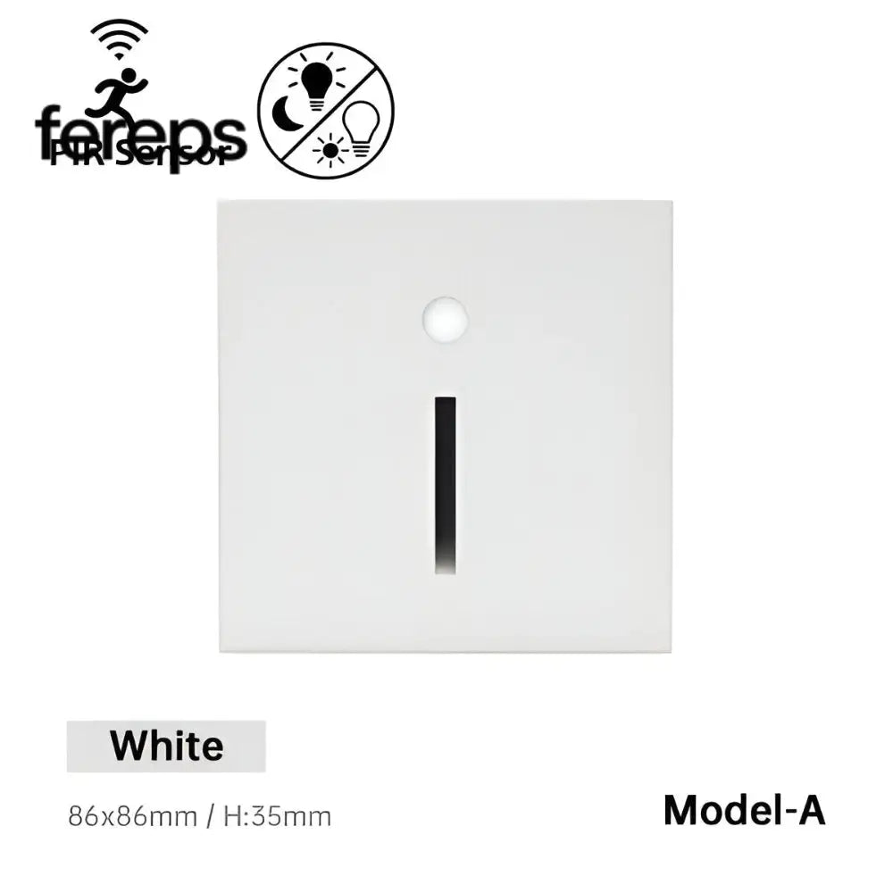 Modern motion sensor staircase light - Stylish & safe home lighting White with sensor A