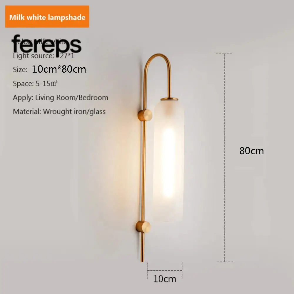 Modern Nordic Glass Pendant Ceiling Lamp – E27 LED Ceiling Light Fixture for Bedroom and Living Room Gold White