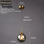 Modern Nordic Glass Pendant Lamp – Stylish Kitchen Pendant Lighting with Metal Fixture for Living and Dining Rooms