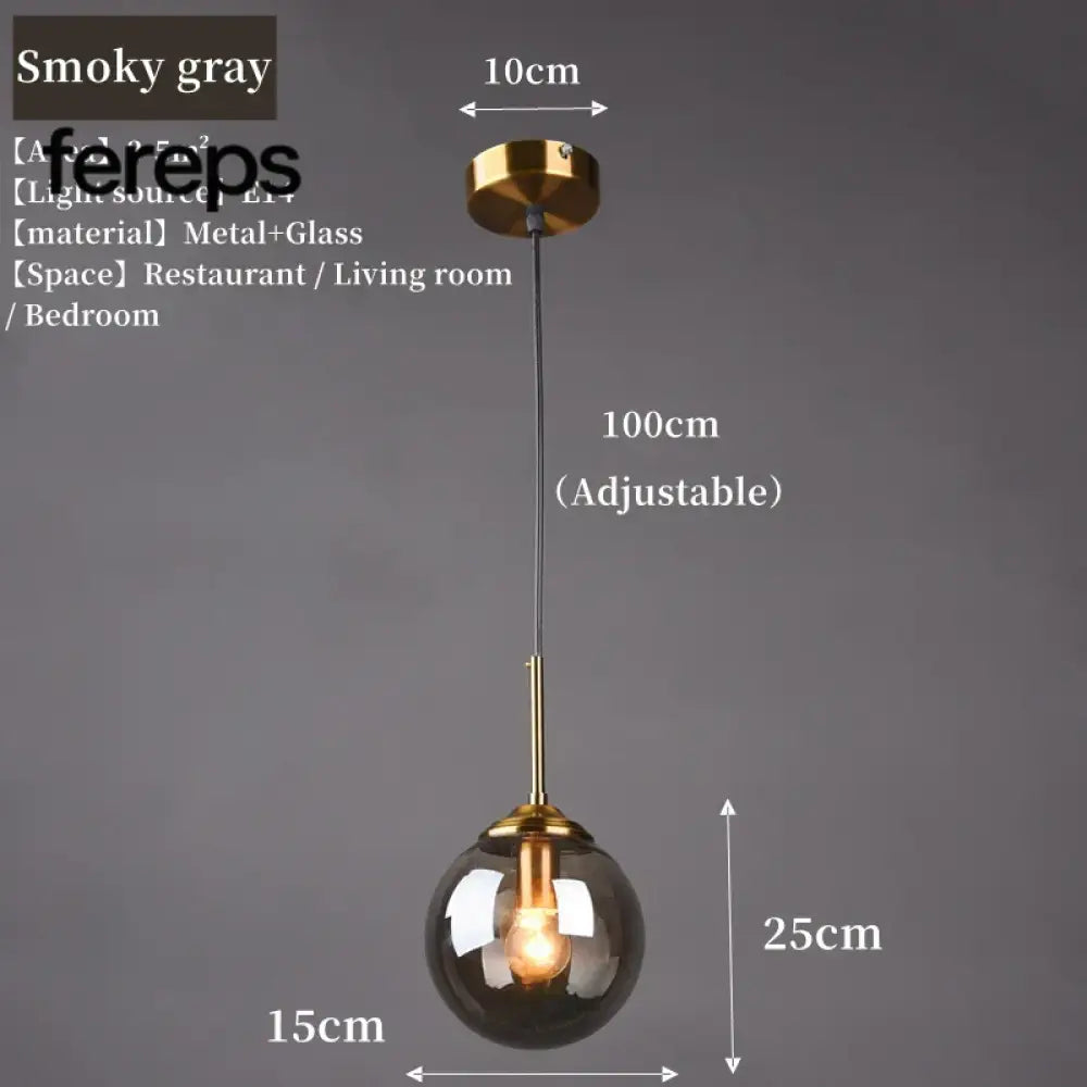 Modern Nordic Glass Pendant Lamp – Stylish Kitchen Pendant Lighting with Metal Fixture for Living and Dining Rooms
