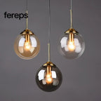 Modern Nordic Glass Pendant Lamp – Stylish Kitchen Pendant Lighting with Metal Fixture for Living and Dining Rooms