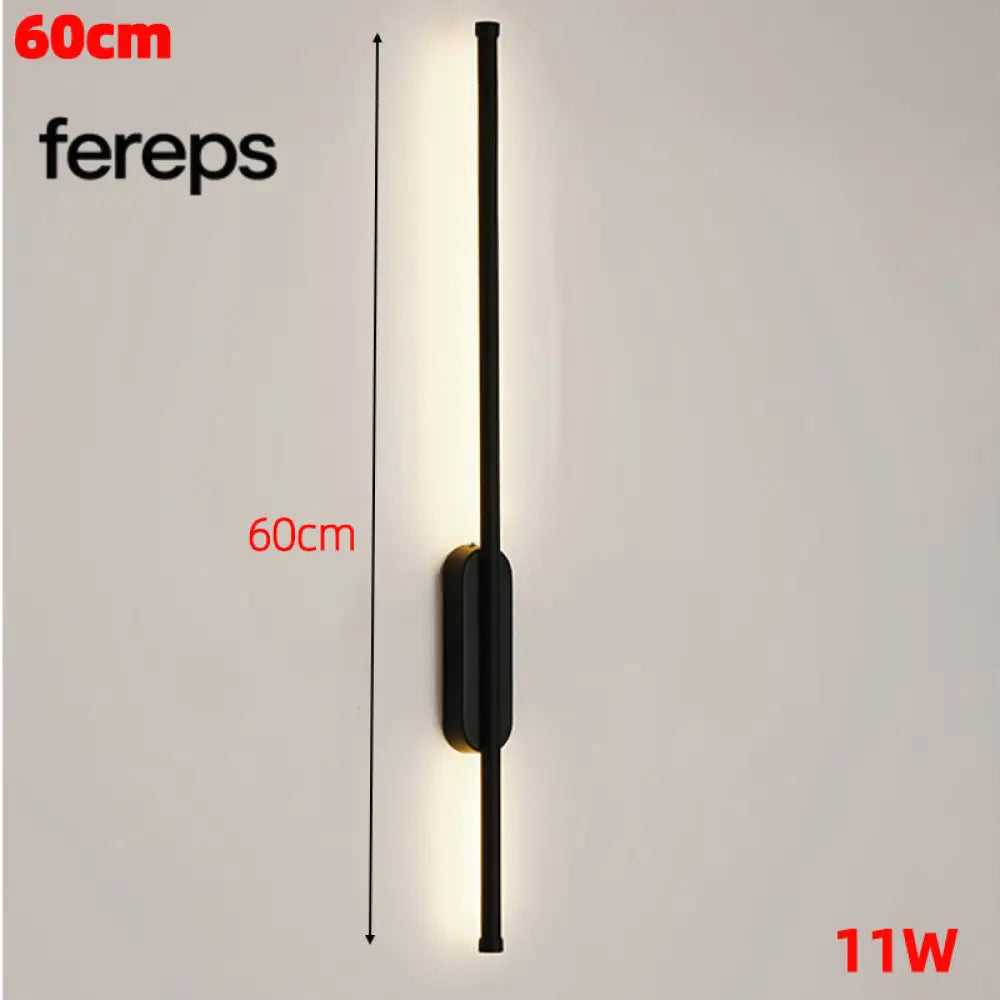 Modern Nordic LED Wall Light – Wall Lamp for Living Room and Bedroom Black 11W / Warm White (2700-3500K)