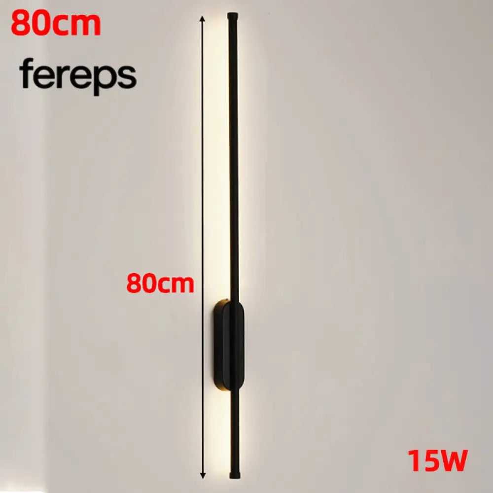 Modern Nordic LED Wall Light – Wall Lamp for Living Room and Bedroom Black 15W / Warm White (2700-3500K)