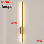 Modern Nordic LED Wall Light – Wall Lamp for Living Room and Bedroom Gold 15W / Warm White (2700-3500K)