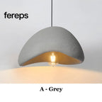Modern Nordic Wabi-Sabi LED Pendant Light – Adjustable Kitchen Pendant Lighting for Dining Room and Living Room A-Grey