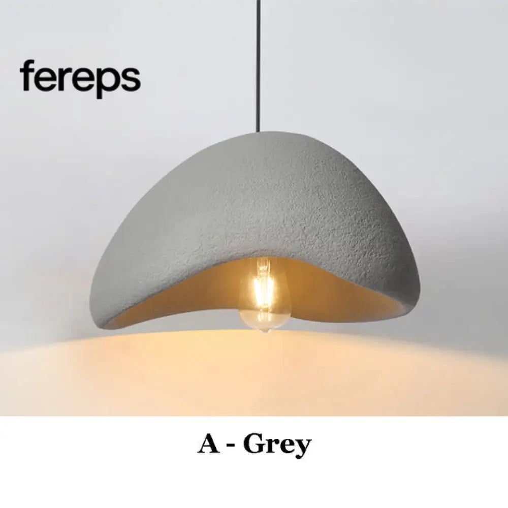 Modern Nordic Wabi-Sabi LED Pendant Light – Adjustable Kitchen Pendant Lighting for Dining Room and Living Room A-Grey
