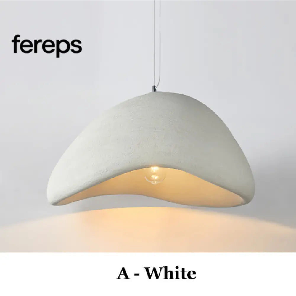 Modern Nordic Wabi-Sabi LED Pendant Light – Adjustable Kitchen Pendant Lighting for Dining Room and Living Room A-White