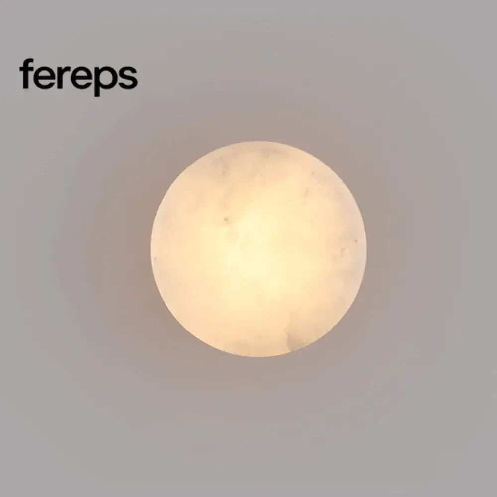 Modern Round LED Wall Lamp in Natural Marble - Elegant Wall Lights Indoor for Living Room and Bedroom Sconces