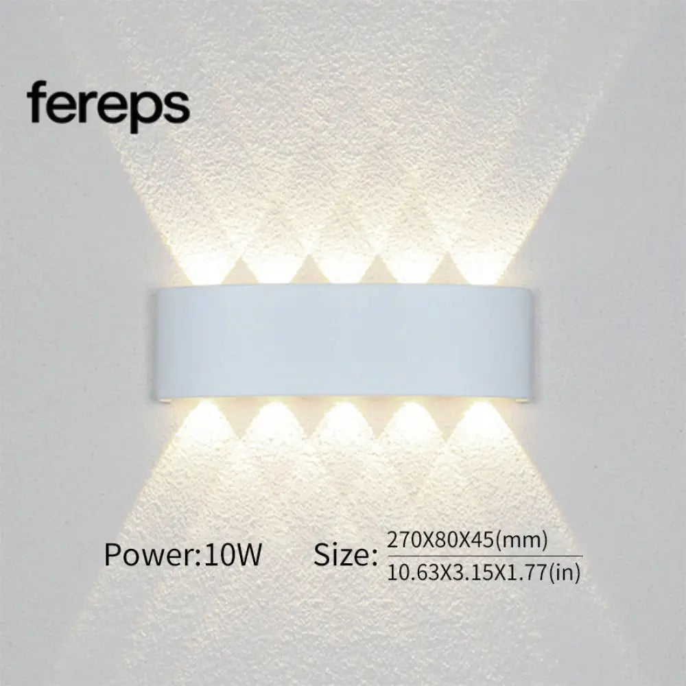 Modern Waterproof LED Wall Light for Indoor and Outdoor Use 10W White / Cold White